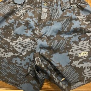 Aftco Blue Digital Camo Shorts
